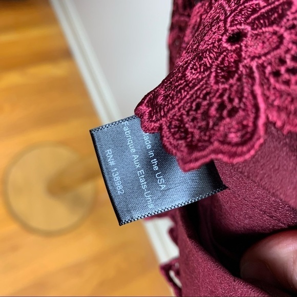 Dress The Population Red Berry Lace Mini Dress S - Picture 7 of 16